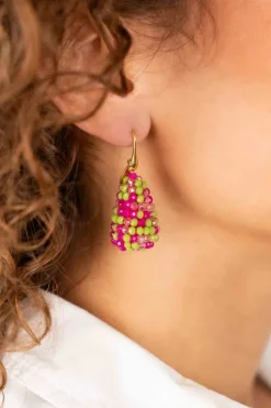 Fuchsia Lime Oorbellen Amy Cone S