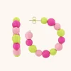 Fuchsia Lime Oorbellen Creool Globe L