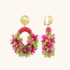 Fuchsia Lime Oorbellen Eve Ovaal M Ds Clip