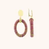 Fuchsia Lime Oorbellen Faye Ovaal S Clip
