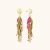 Fuchsia Lime Oorbellen Fantasy Tassle L