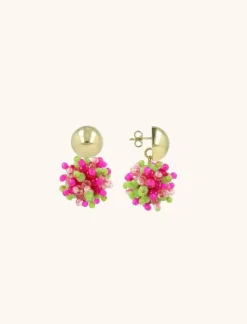 Fuchsia Lime Oorbellen Jacky Globe S Ds