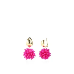Fuchsia Oorbellen Clip Louise Glassberry Globe S Double Stones Tonal