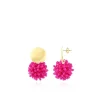 Fuchsia Oorbellen Louise Glassberry Globe L Double Stones Tonal