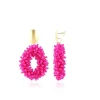 Fuchsia Oorbellen Louise Glassberry Druppel L Double Stones Tonal