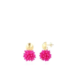 Fuchsia Oorbellen Louise Glassberry Globe S Double Stones Tonal