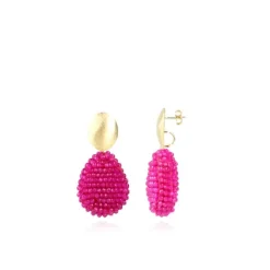 Fuchsia Oorbellen Loulou Closed Drop M