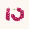 Fuchsia Oorbellen Sequin Creole M