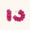 Fuchsia Oorbellen Sequin Creole S