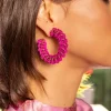 Fuchsia Oorbellen Sequin Creole L