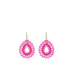 Fuchsia Oorbellen Silk Drop S