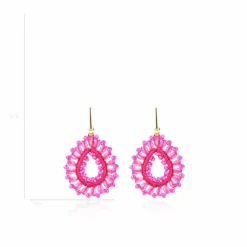 Fuchsia Oorbellen Silk Drop S