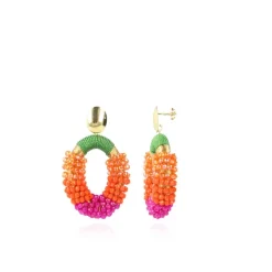 Fuchsia Oorbellen Yara Glassberry Ovaal M