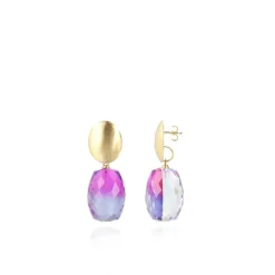 Fuchsia Paarse Oorbellen Romijn Quartz L