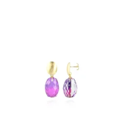 Fuchsia Roze Oorbellen Romijn Quartz M