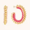 Fuchsia Tangerine Oorbellen Loe Creool Deluxe L