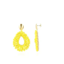Gele Oorbellen Babs Open Drop