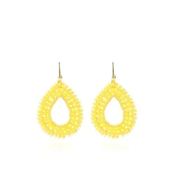 Gele Oorbellen Silk Drop L