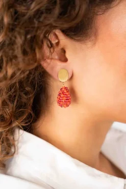 Gemixt Oranje Oorbellen Amy Cone Xs Clip