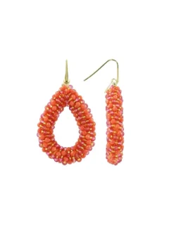Gemixte Oranje Oorbellen Berry Druppel L