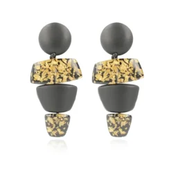 Gold Flakes Oorbel Stella Triple Ornament
