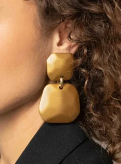 Gouden Oorbellen Lyra Statement Double