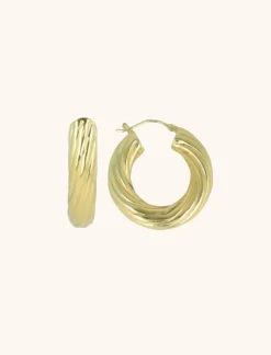 Gouden Oorbellen Twist Creool M
