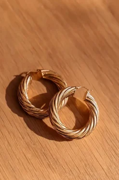 Gouden Oorbellen Twist Creool M