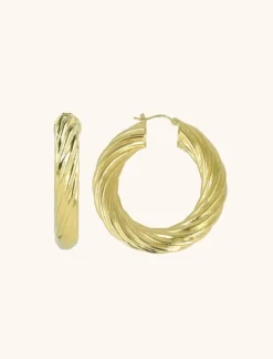 Gouden Oorbellen Twist Creool L