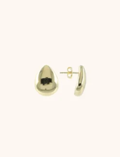 Goudkleurige Oorbellen Flat Drop M