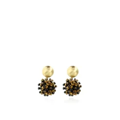 Goudkleurige Oorbellen Jacky Double Stones Tonal Globe S