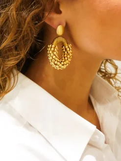 Goudkleurige Oorbellen Limited Yara Ovaal M