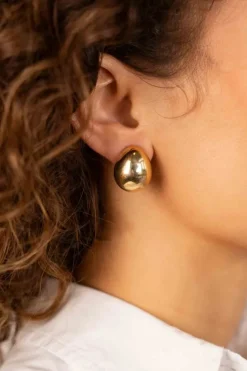 Goudkleurige Oorbellen Thick Drop M