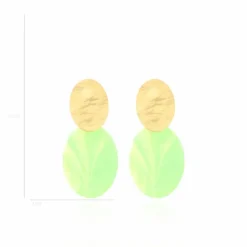 Groene Oorbellen Celia Ovaal S