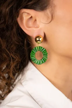 Groene Oorbellen Danee Cirkel Clip