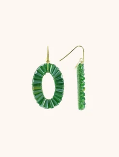 Groene Oorbellen Danee Ovaal Tube