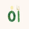 Groene Oorbellen Danee Ovaal Tube Clip