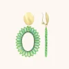Groene Oorbellen Tonal Naomi Ovaal M Clip