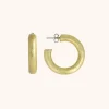 Houten Oorbellen Creool Rond S