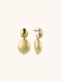 Houten Oorbellen Egg M