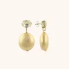 Houten Oorbellen Egg M Strass