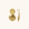 Houten Oorbellen Rond Xl