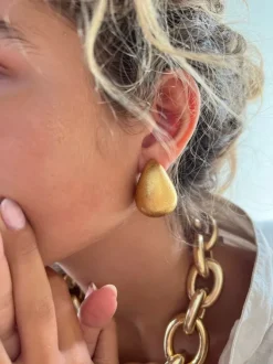 Houten Oorbellen Scarlett Teardrop M