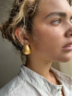 Houten Oorbellen Scarlett Teardrop M