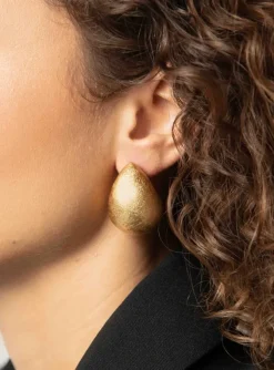 Houten Oorbellen Scarlett Teardrop M