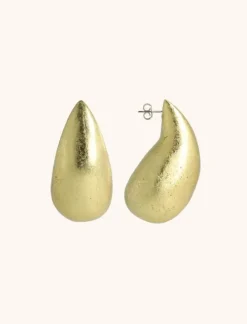 Houten Oorbellen Scarlett Teardrop Xl