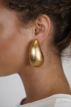 Houten Oorbellen Scarlett Teardrop Xl