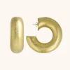 Houten Oorbellen Wiep Creool Tube Xl