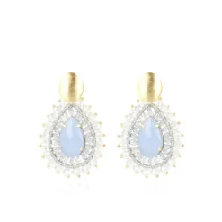 Ijs Blauwe Oorbellen Silk Drop Tigereye
