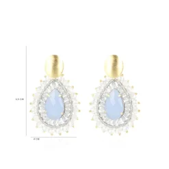 Ijs Blauwe Oorbellen Silk Drop Tigereye